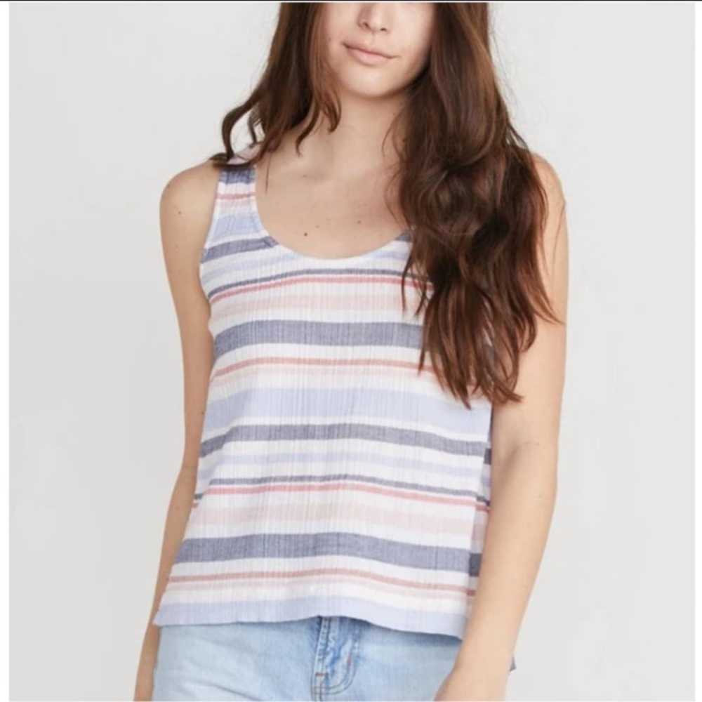 Marine Layer Jackie Blue White Striped Tank Top M